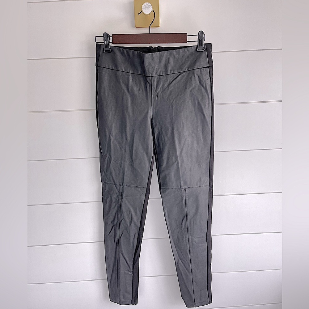 NEW Black Lamb Leather - Feels Like- Pants- Back Zip Pants - size 7 - Never Worn